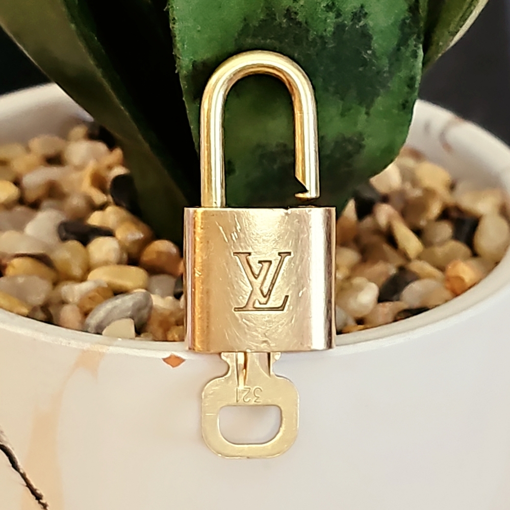 Authentic Gold Louis  Vuitton  Padlock with Key - Picture 6 of 8